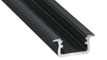 Lumines profile type B anodized black, 1 m